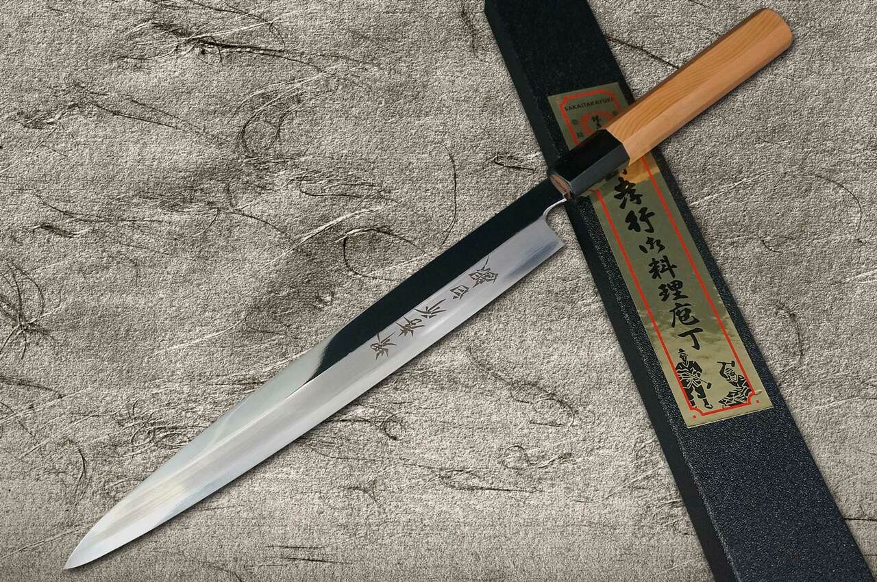 Sakai Takayuki Hakugin INOX Mirror Finish Japanese Chef's Yanagiba (Sashimi) 270mm and Sakai Takayuki INOX Japanese-style Chef's Yanagiba (Sashimi) 300mm